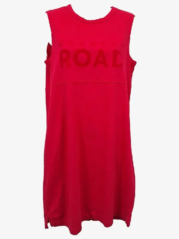 Country Road Dark Fuchsia Logo Casual Weekend Dress Size XS