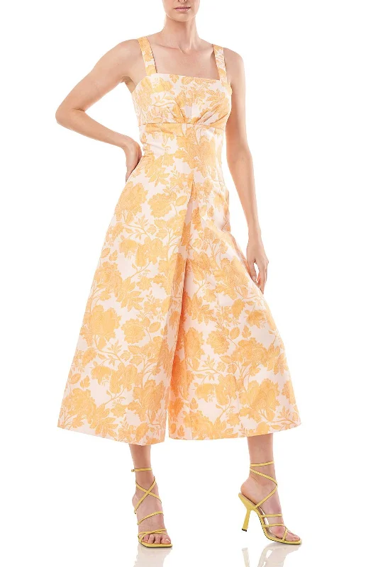 Kay Unger 5547425 Two Tone Floral Formal Jumpsuit